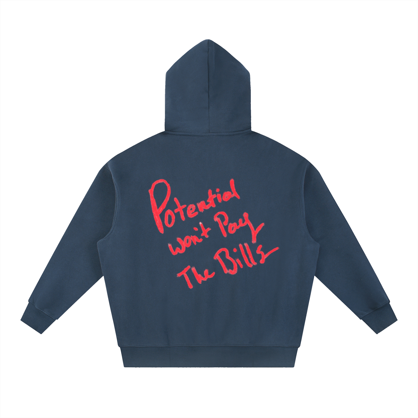 PWP Essential Oversized Hoodie (cropped) -NAVY