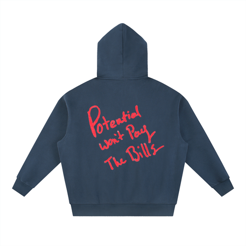 PWP Essential Oversized Hoodie (cropped) -NAVY